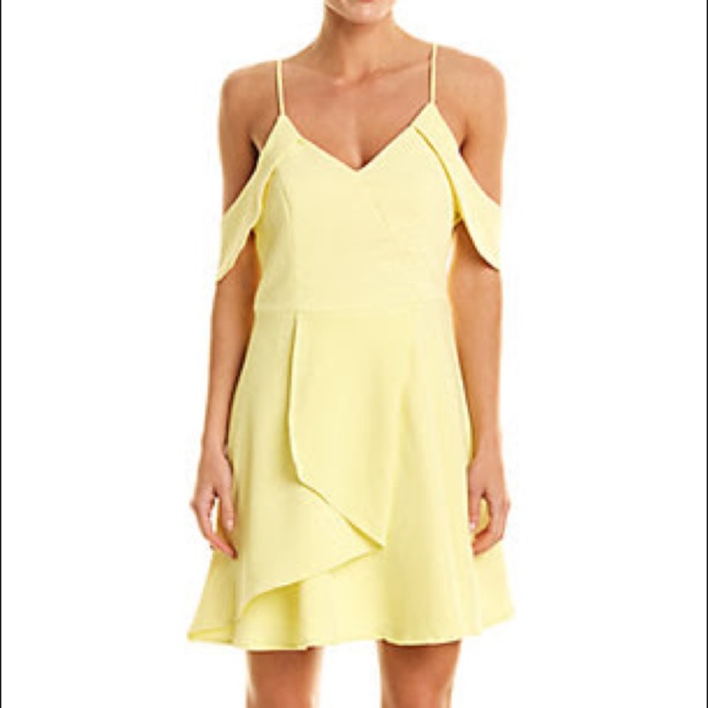 Stunning Adelyn Rae Lemon Yellow Semi-Formal Dress